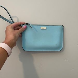 Super cute light blue wristlet!